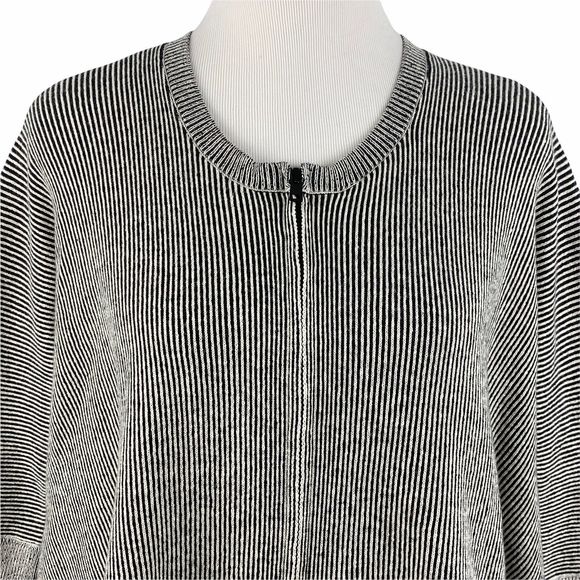 Cabi Sweater Size Small 3526 Cupid's Cardi Full Zip Cardigan Striped Womens - Picture 2 of 10
